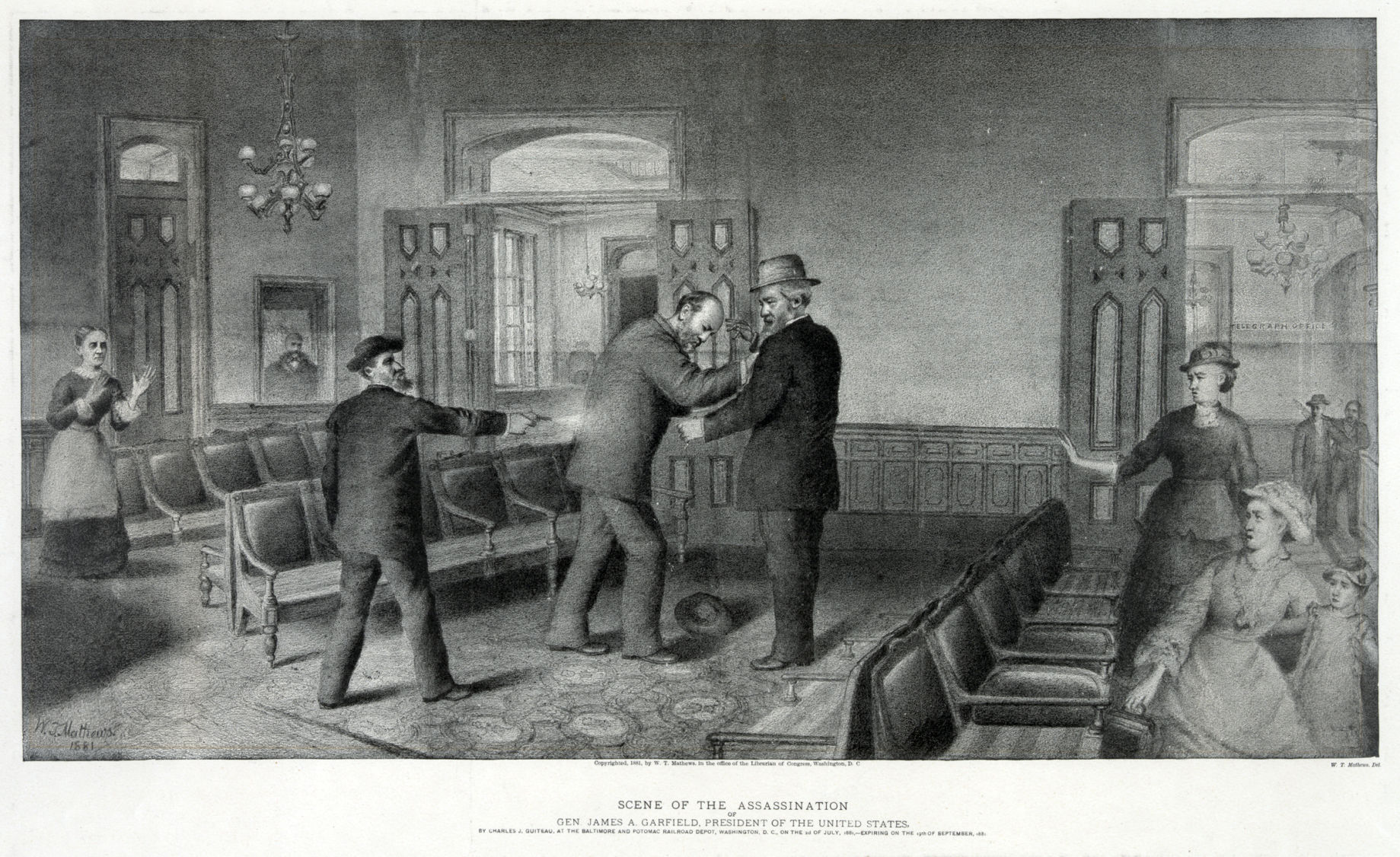 Scene of the assassination of Gen. James A. Garfield, President of the United States